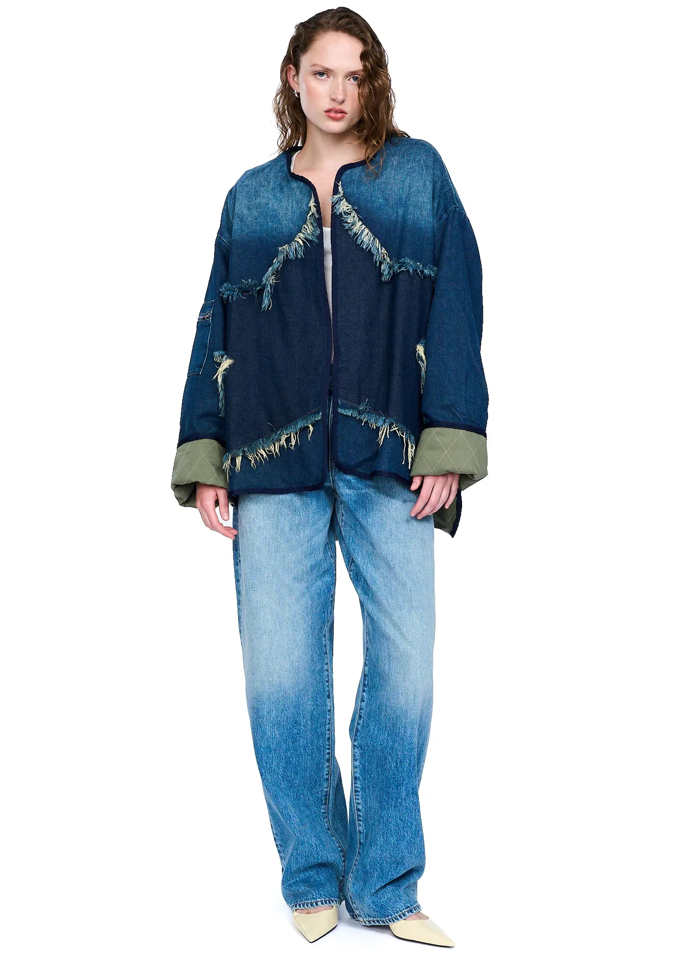 One Teaspoon Memphis Dark Star Denim Wadded Jacket