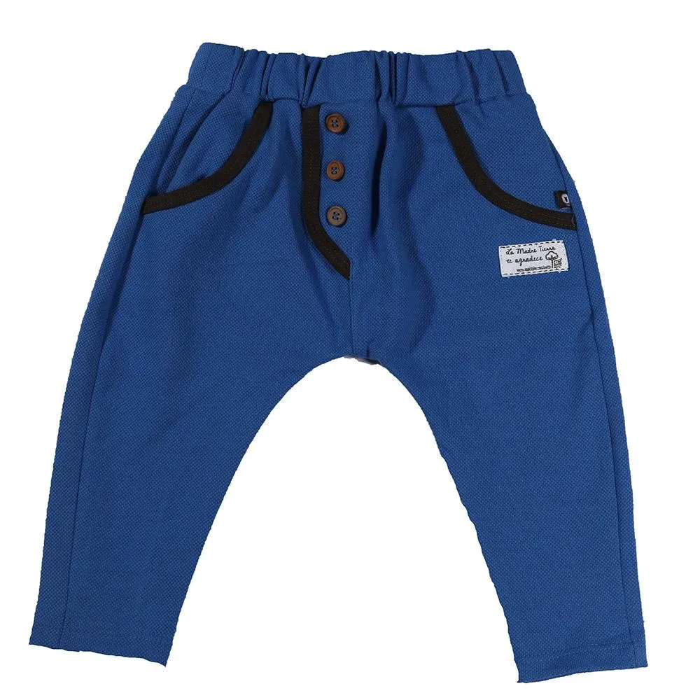 pantalon harem azul