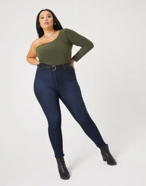 Plus Size High Waisted Skinny Jeans