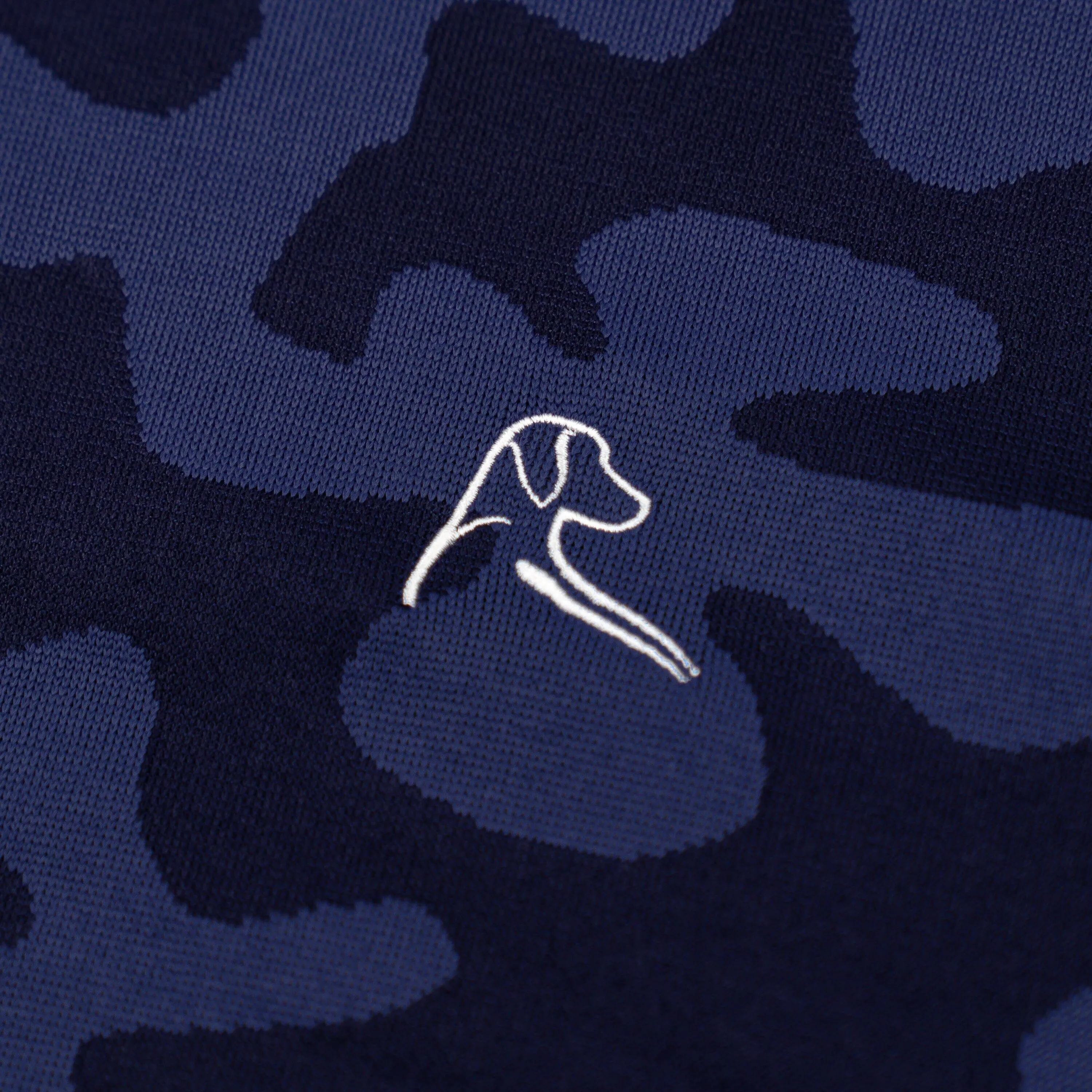 Ruck Camo Jacquard Performance Q-Zip | The Ruck Camo - Fleet Navy/Slate Blue
