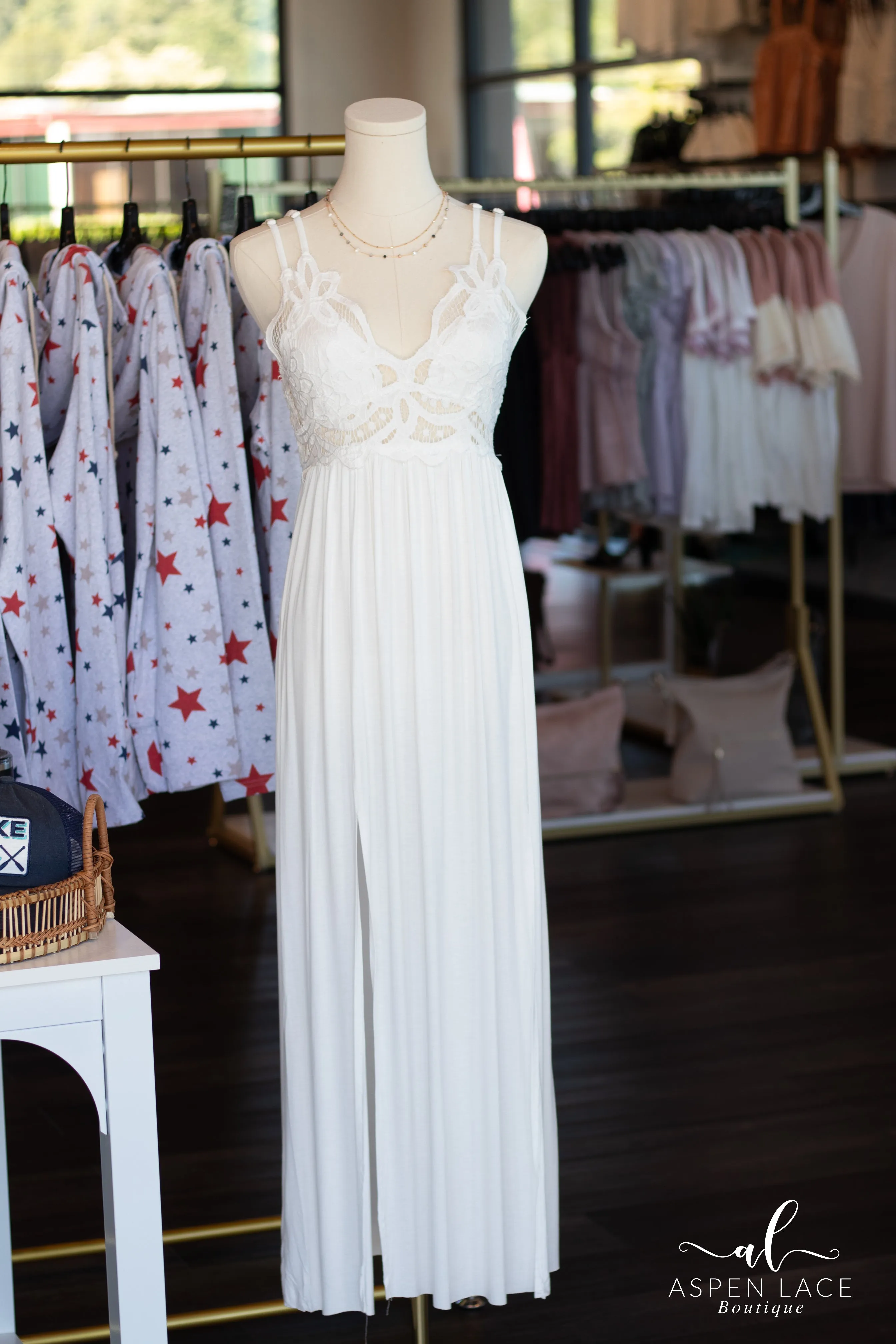 Savannah Maxi Dress (Off White)