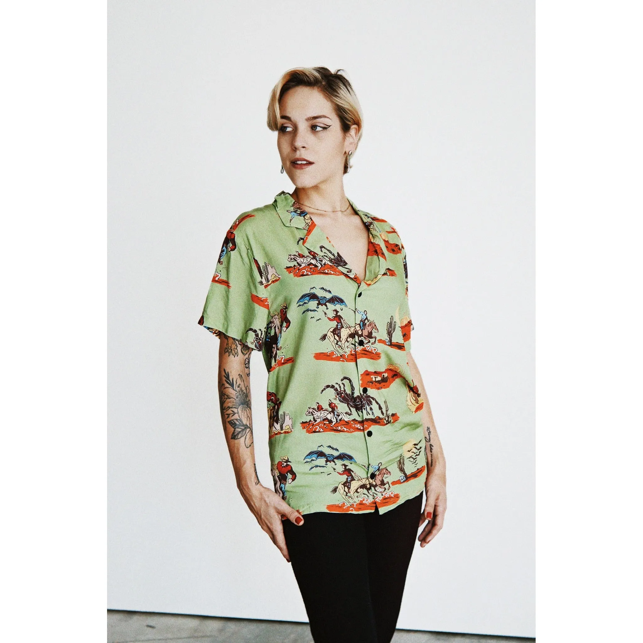 Spooky Western Button-Up