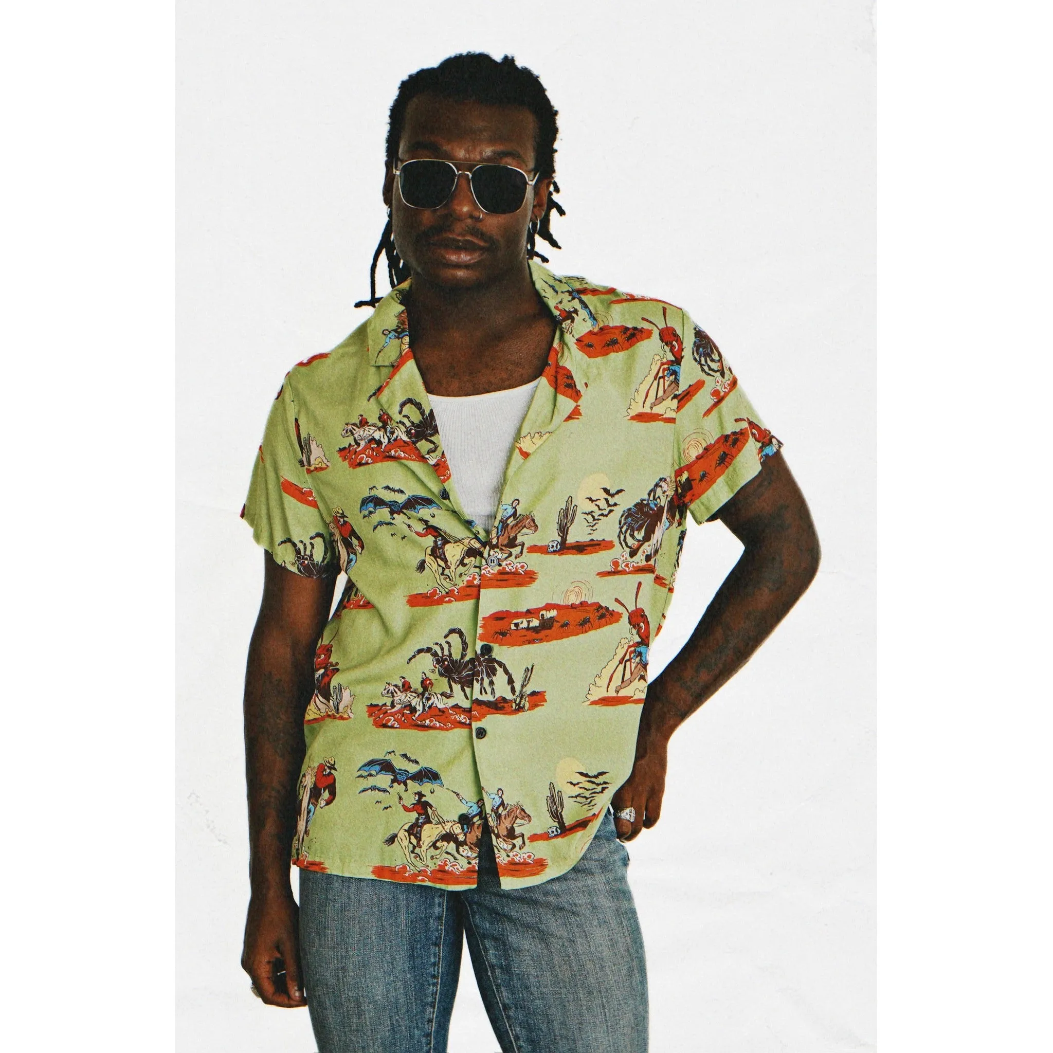Spooky Western Button-Up