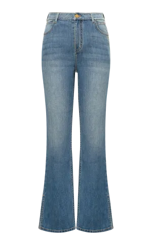 YAYING High-Waisted Flared Jeans
